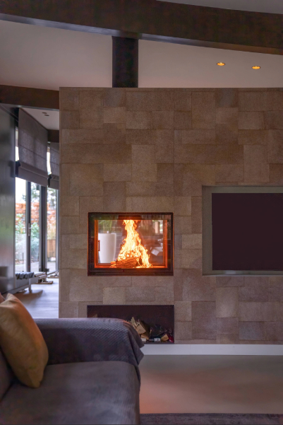 cinewall met haard